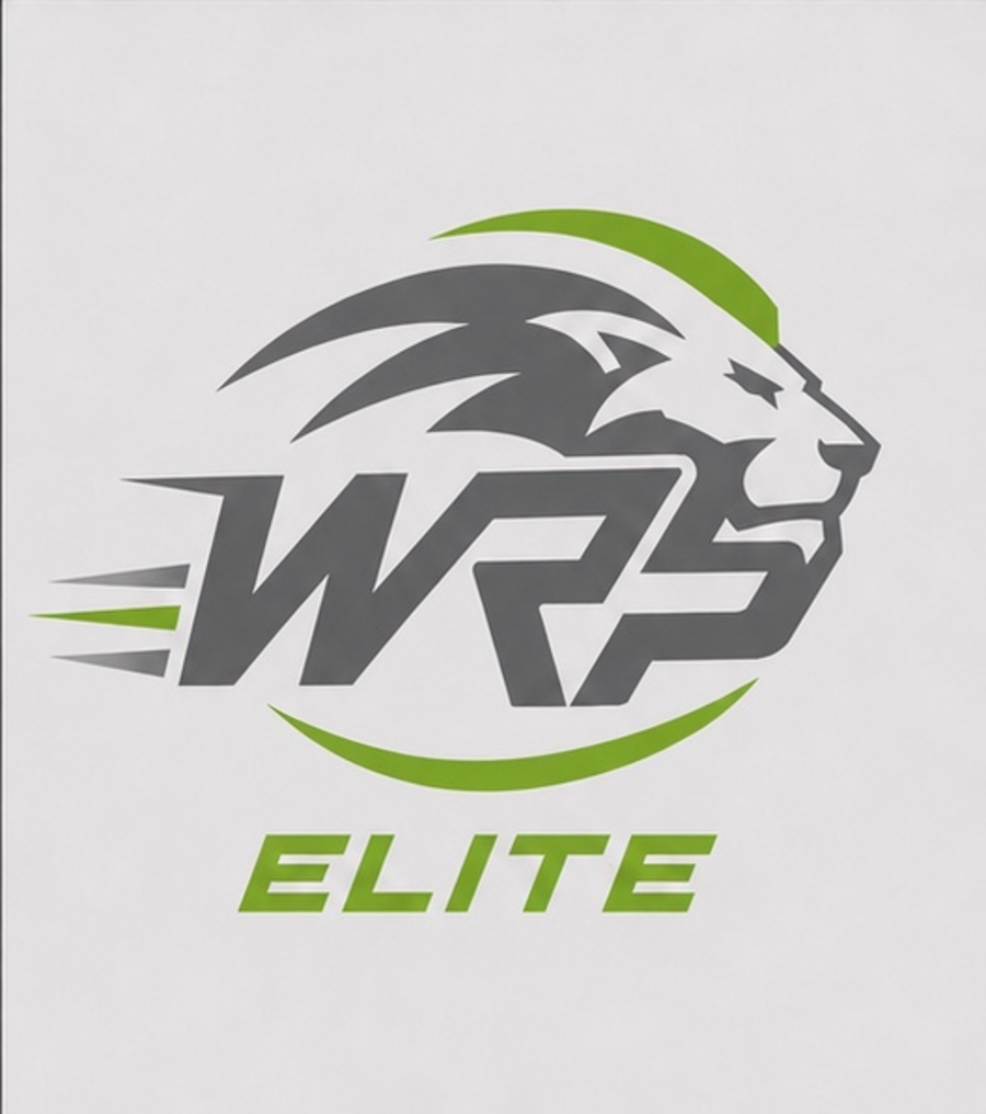 WRP Elite gray and green lion logo